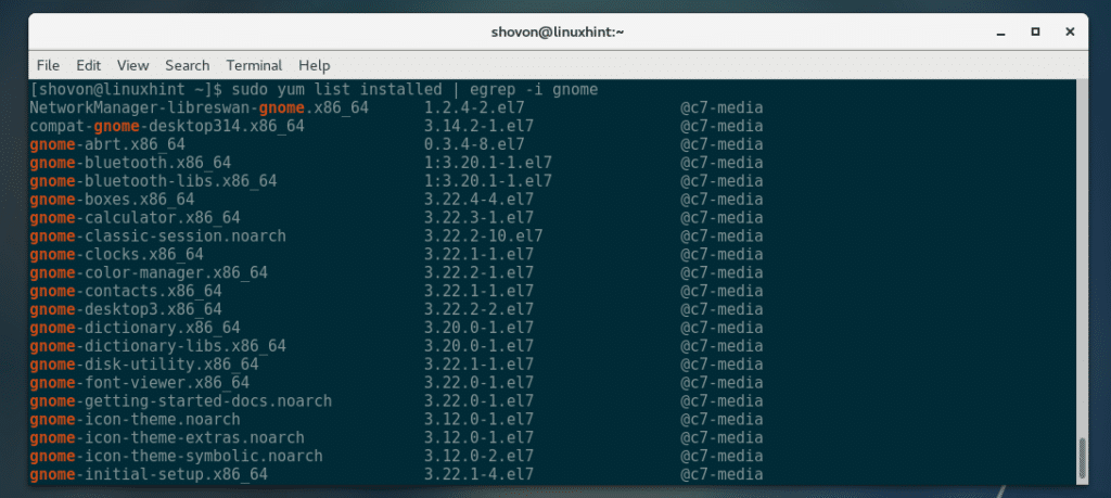 C Mo Listar Los Paquetes Instalados En Centos Linux Hint Arquidia