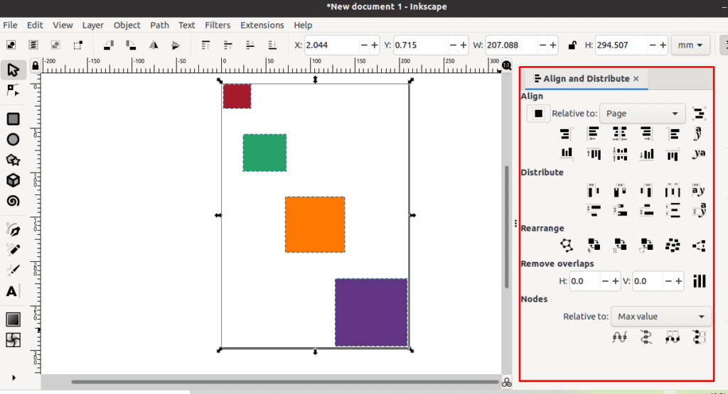 How To Center Align Object In Inkscape