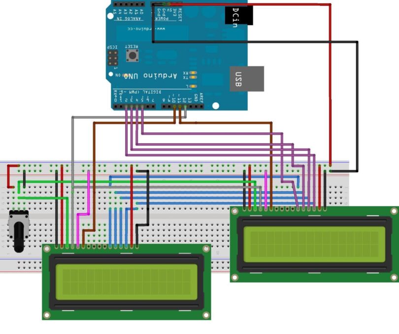 How Can I Connect Two Lcds With Arduino Uno