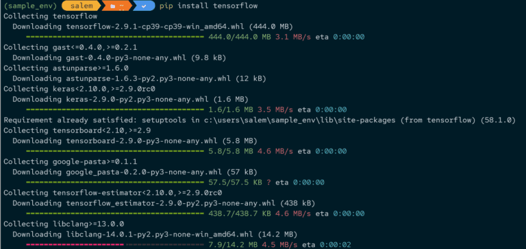 No Module Named Tensorflow