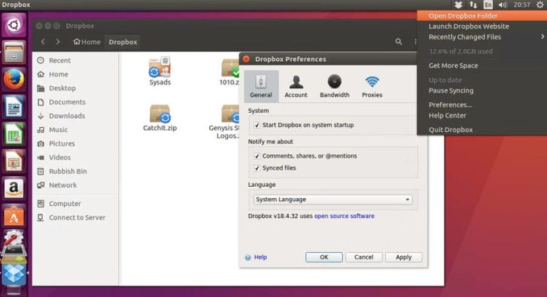 dropbox desktop linux