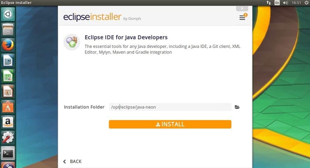 telepítse az eclipse programot az Ubuntuban
