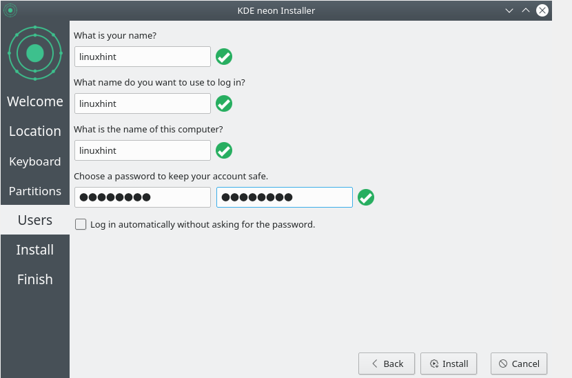 Kde install. Kde Neon password. Oracle Neon. Установка kde Neon пошаговая настройка клавиатуры.