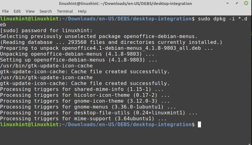 openoffice linux install