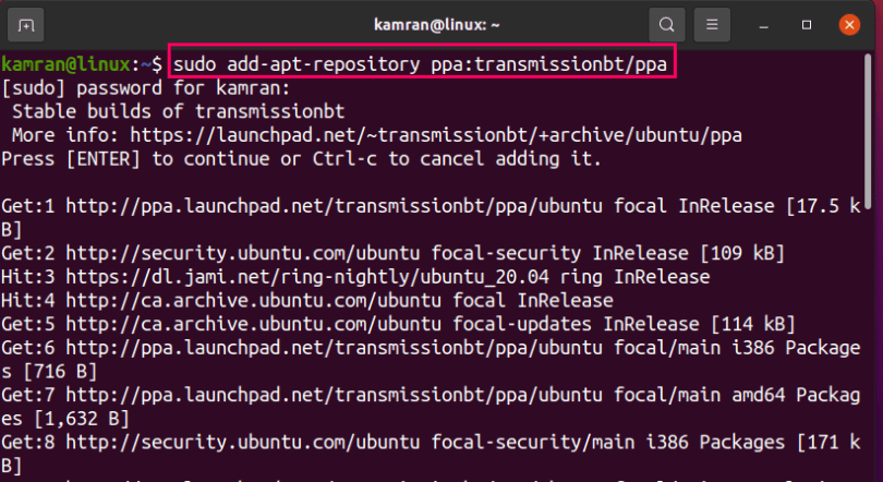 Sudo add apt repository
