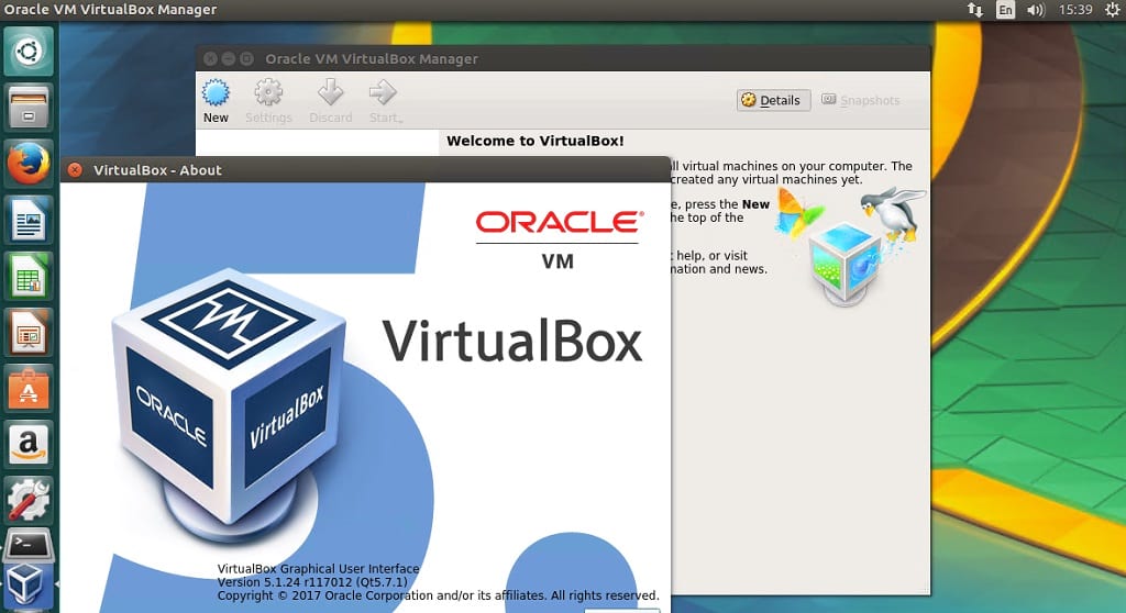 virtualbox linux image centos