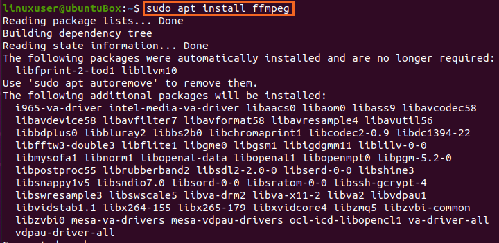 ubuntu 14.04 ffmpeg install test