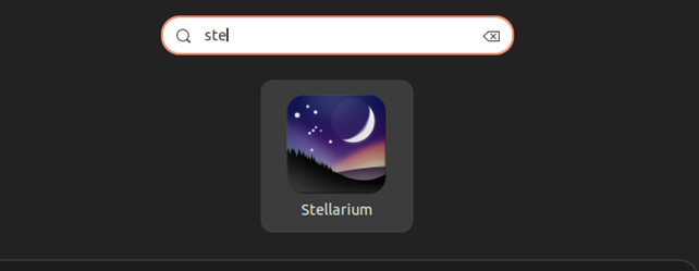 Launch Stellarium