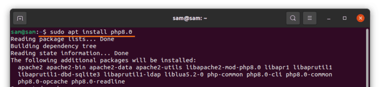 Как установить php 8 ubuntu