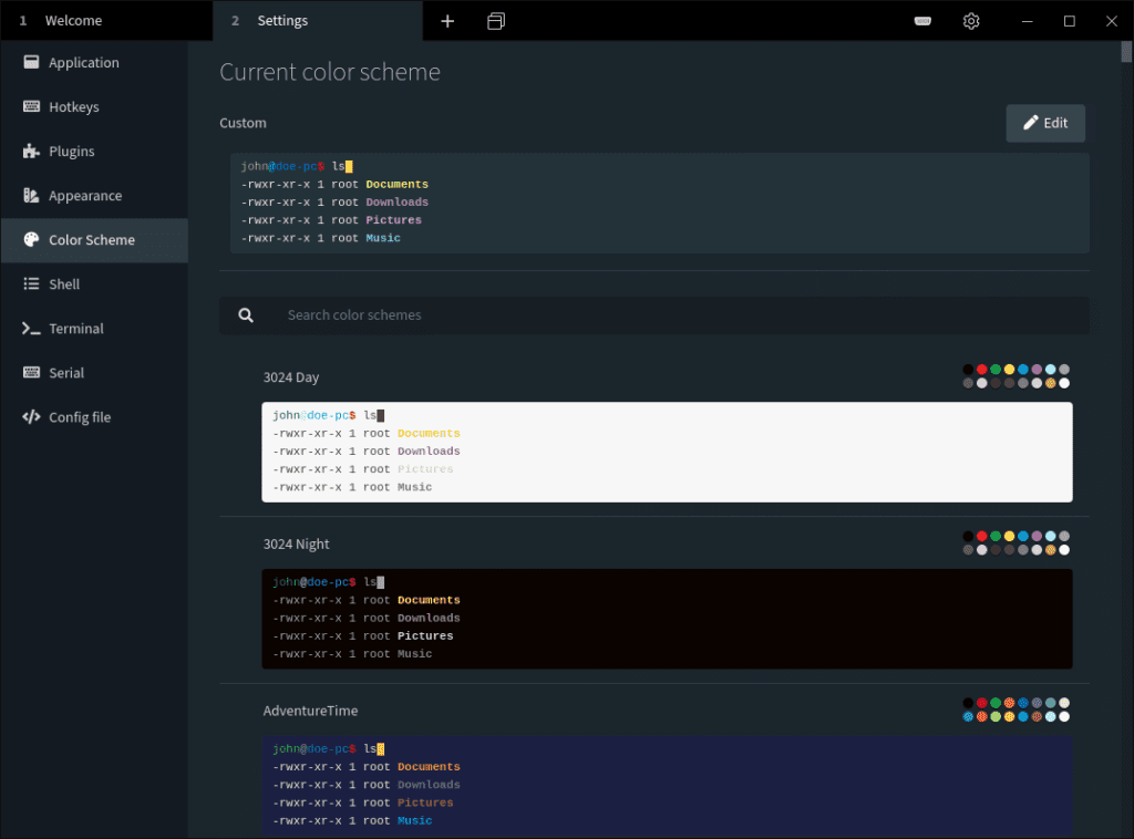 Tabby terminal. Terminus linux. ubuntu 20 terminal. linux terminal plugins.