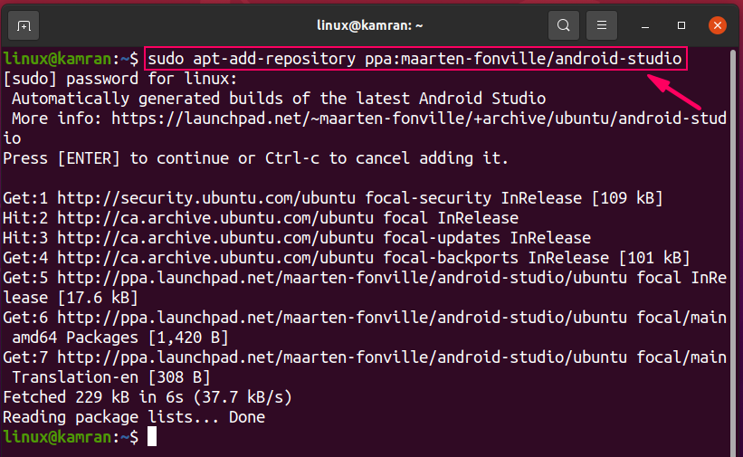 Android Studio Ubuntu Tutorial