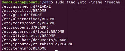 find file on linux