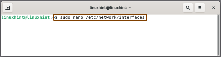 linux configure static ip /etc/network/interfaces