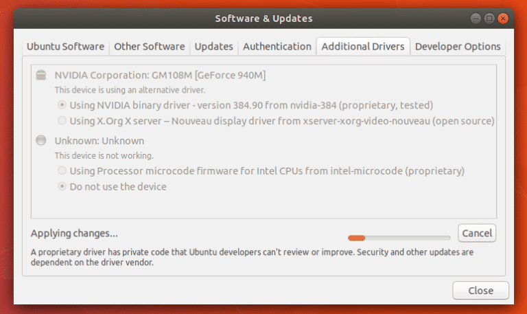 check nvidia drivers ubuntu