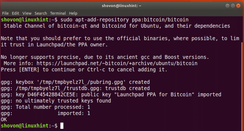 install bitcoin core ubuntu
