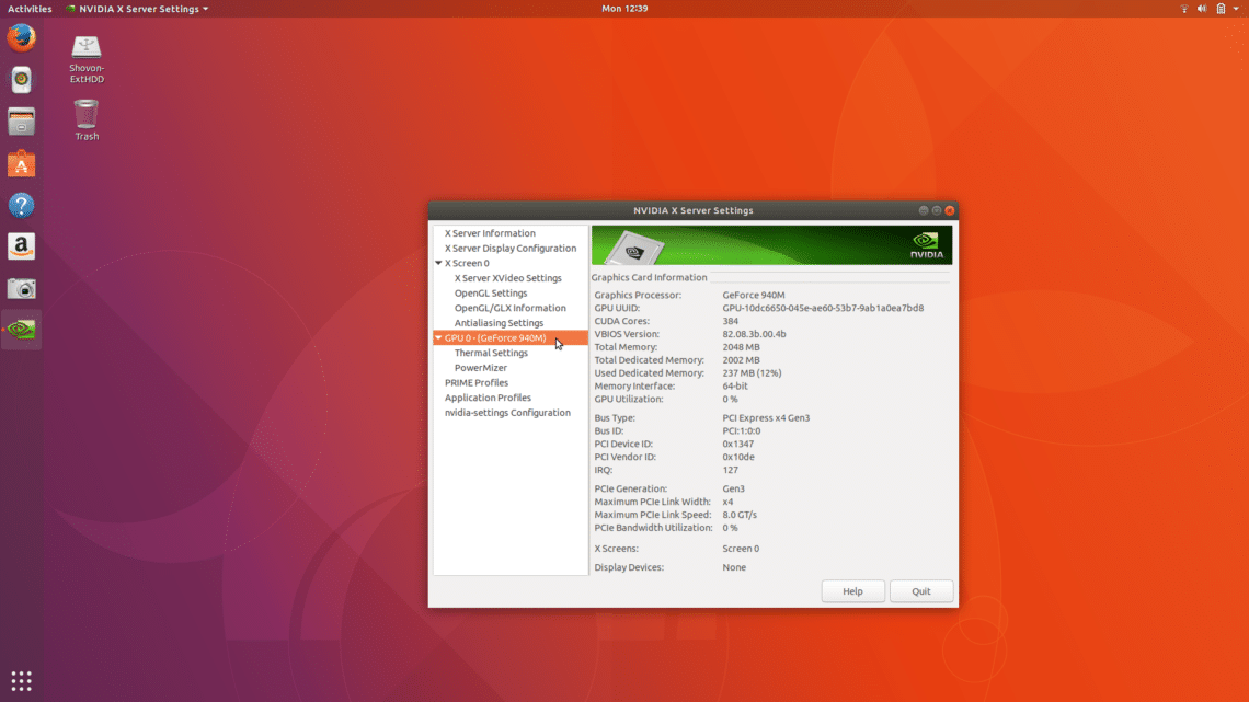 ubuntu check nvidia driver version
