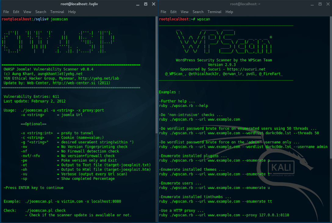 kali linux tools