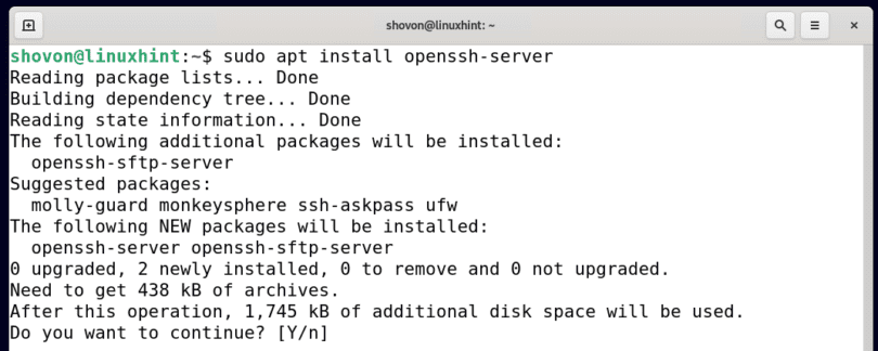 Enable SSH Server On Debian 11