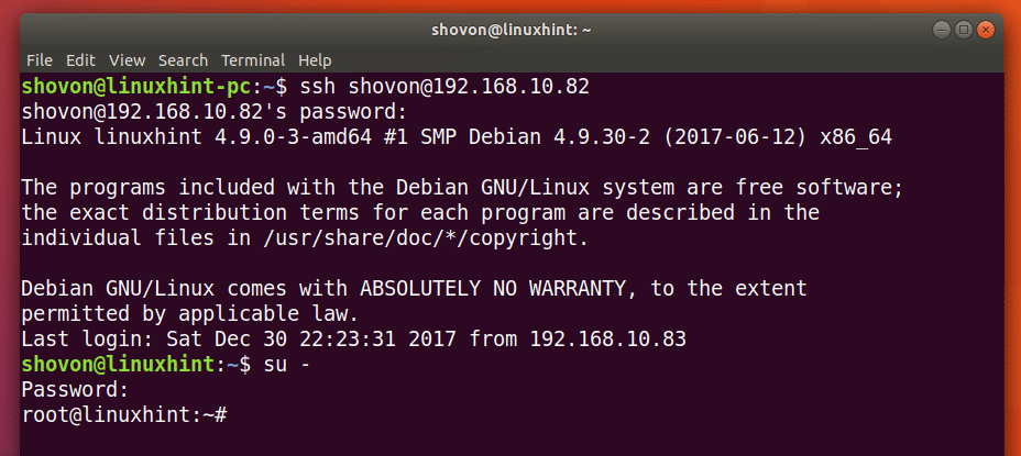debian доступ по ssh