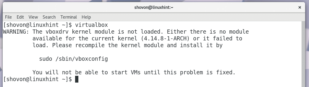 Virtualbox linux kernel module. Make sure Kernel Module has been loaded successfully. Metal Driver not Inited на Мак. Archlinux Error failed to install package to New root.