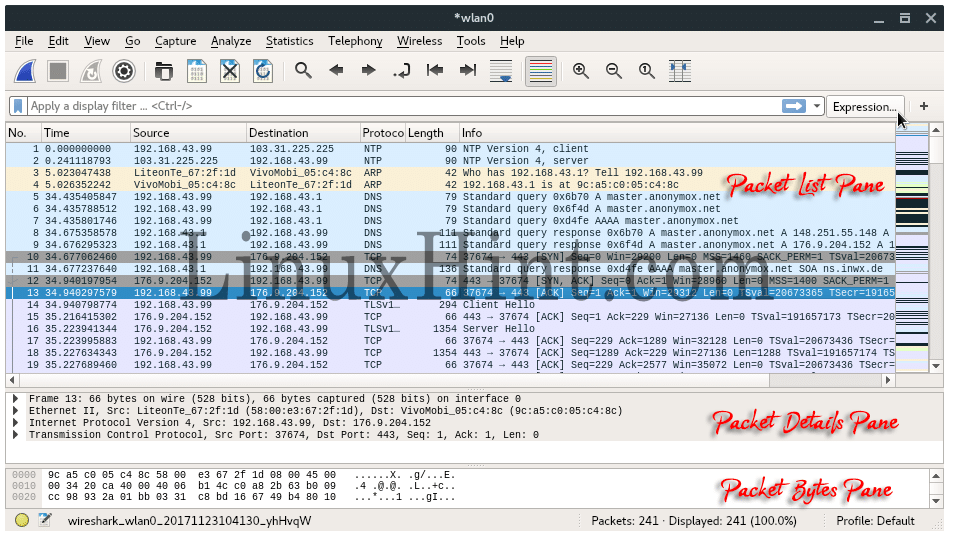 wireshark kali linux