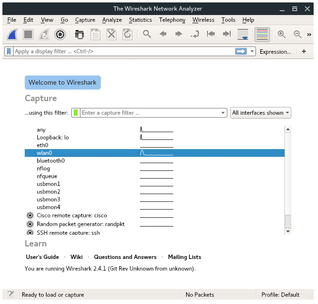 wireshark linux mint