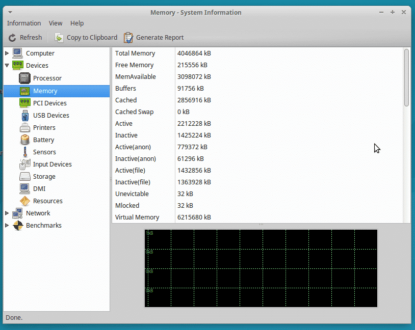 linux track memory usage