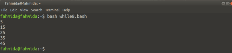 BASH while loop examples
