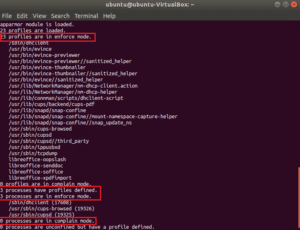 Apparmor ubuntu не запускается