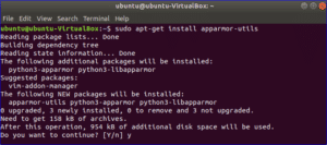 Apparmor ubuntu не запускается