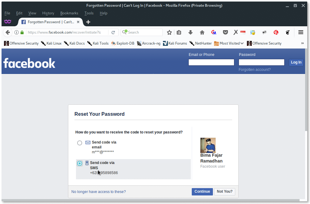 facebook password hacking in kali linux