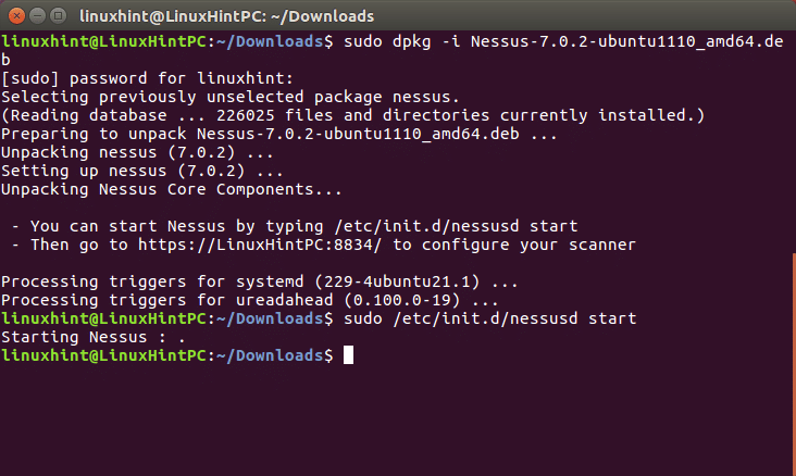 how to use nessus ubuntu