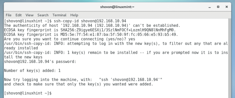 ssh copy id manually