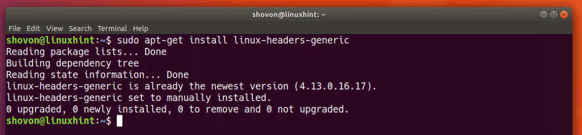 подходы vmware к установке заголовков ядра ubuntu