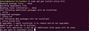 7zip linux install