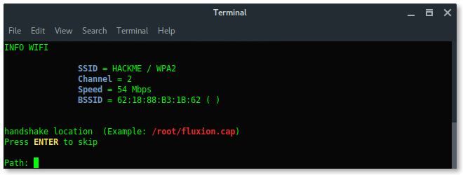 Enter skip. Fluxion kali Linux.