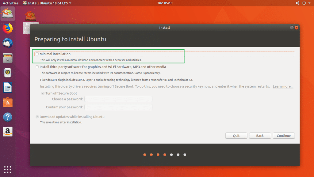 Ubuntu 18.04 LTS Minimal Install Guide