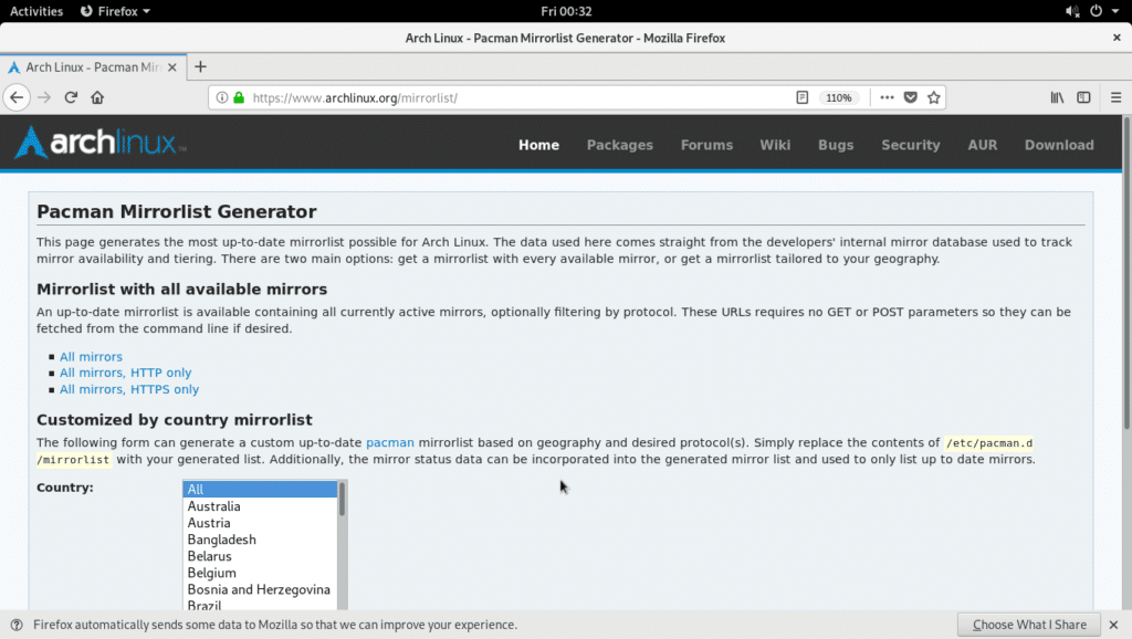 Setup Pacman Mirrors on Arch Linux LaptrinhX