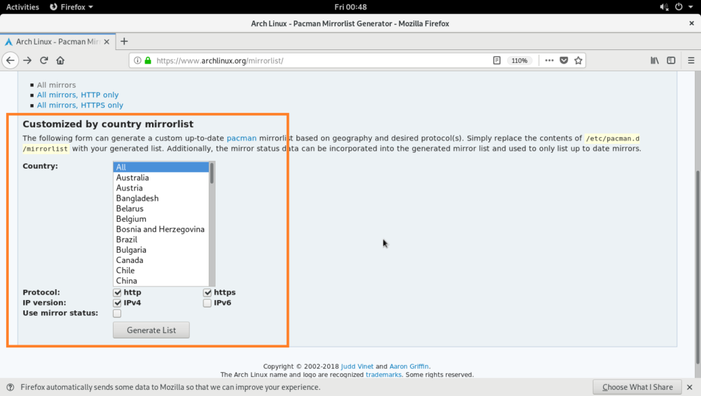 Setup Pacman Mirrors on Arch Linux LaptrinhX