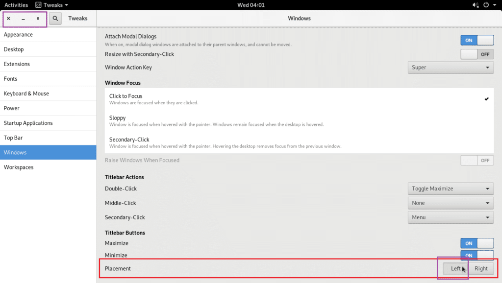 Customize Arch Linux with Gnome Tweak Tool