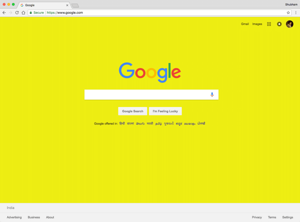 Actualización del color de Google