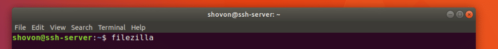 filezilla ubuntu ssh