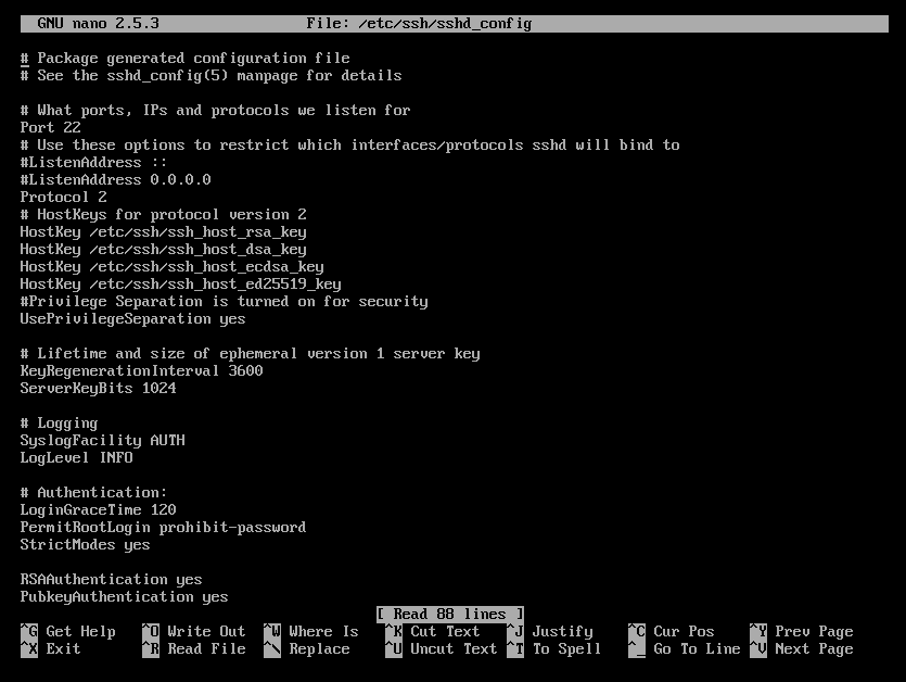 Config Openssh Tastehac