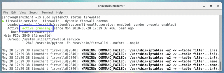 Centos 8 отключить firewall