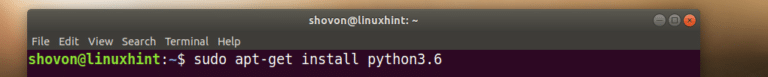 ubuntu install python 3.6 apt get