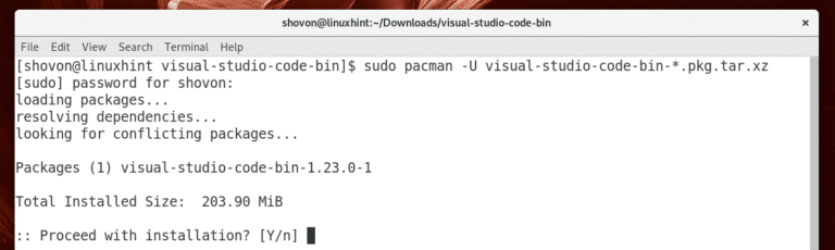 download visual studio code arch linux
