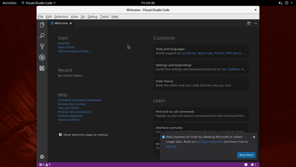 visual studio code arch linux