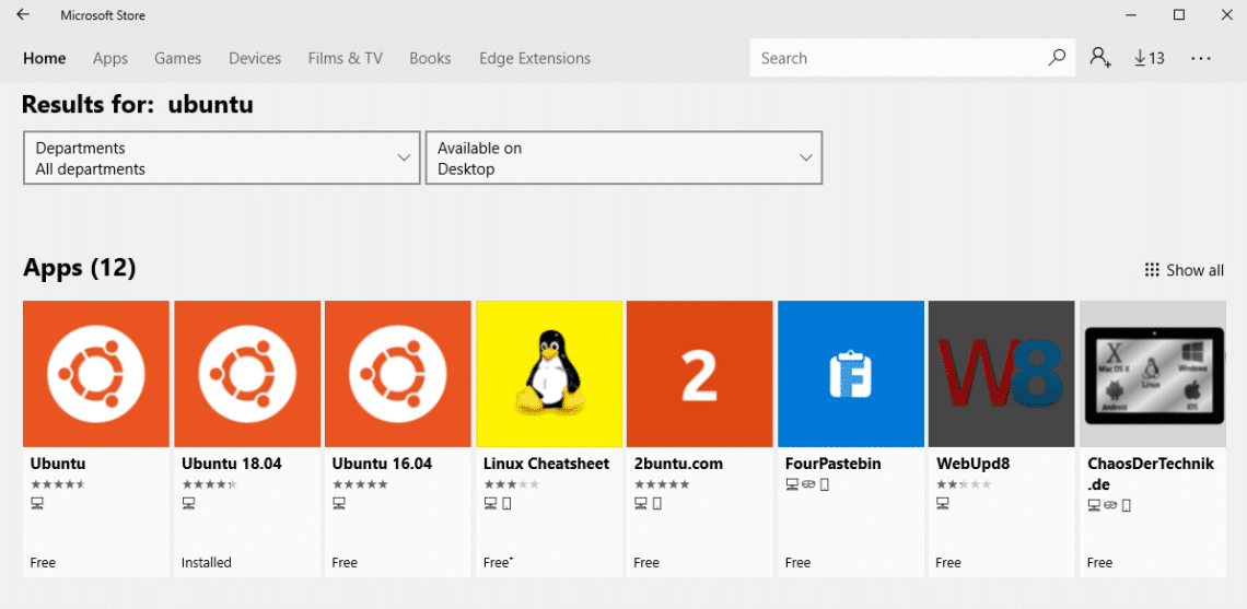 Install Windows Subsystem for Linux