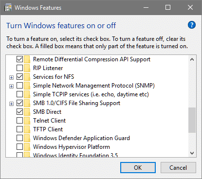 hyper v manager shared folder