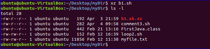 decompress xz file linux